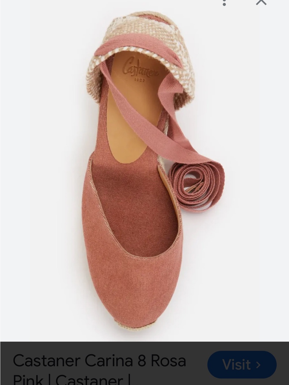 Castaner Carina 38 euro Rosa Pink Wedge Espadrilles